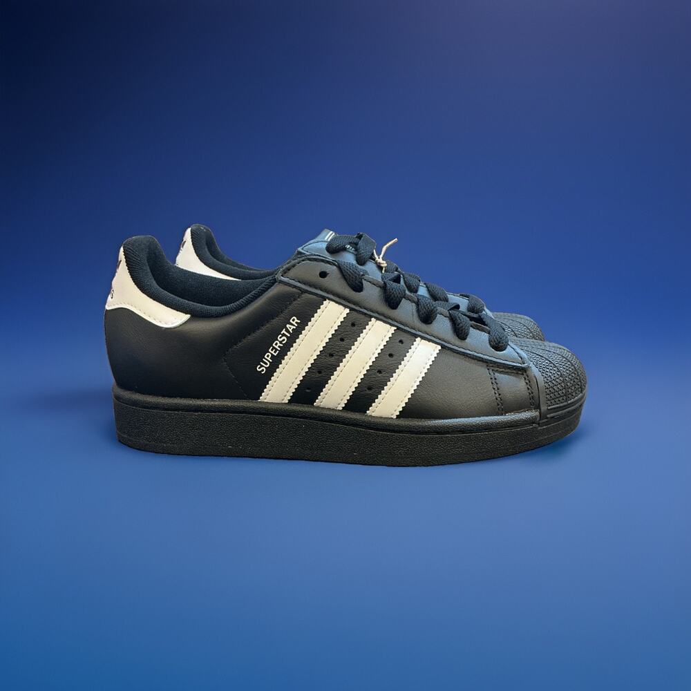 Size 5.5 Adidas Originals Women's Black/White Superstar II Sneakers JH7033